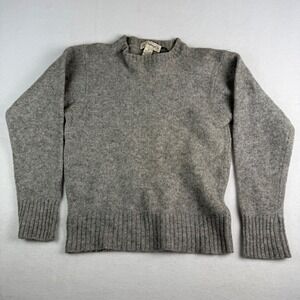 Vintage Gap Clothing Co Shetland Wool Sweater Grey Made in England Mens Small‎ S